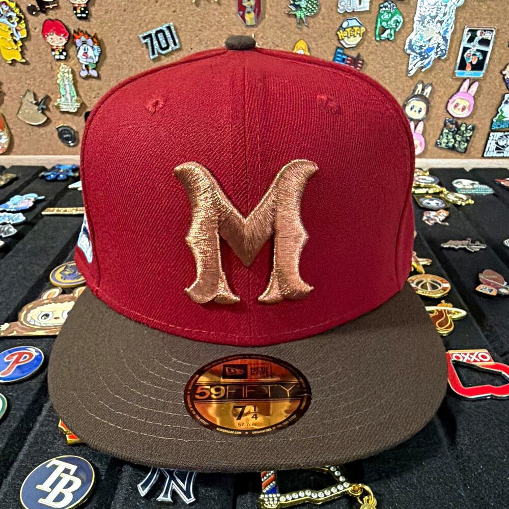 New Era 59FIFTY Montreal Royals Red/Brown Baseball Fitted Cap Hat Size 7 1/4